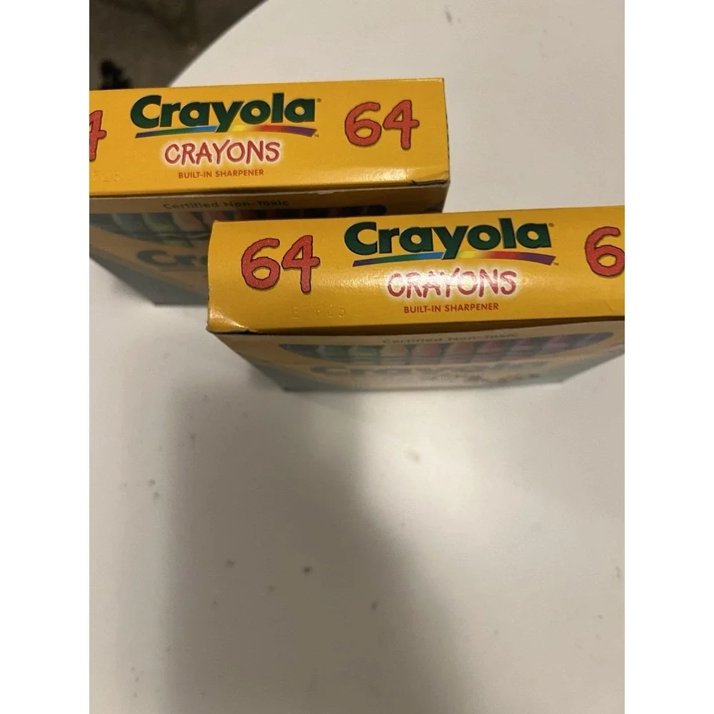 Crayola Crayons Vintage 1997 Box with  Sharpener - Binney & Smith New Lot Of (2)